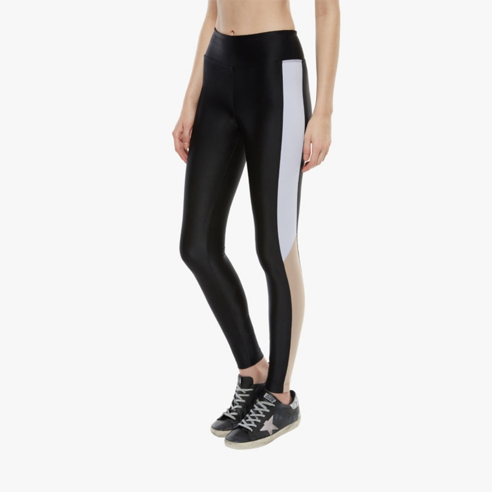 KORAL Serendipity High Rise Energy Black White & Camel Shinny Leggings Size XS